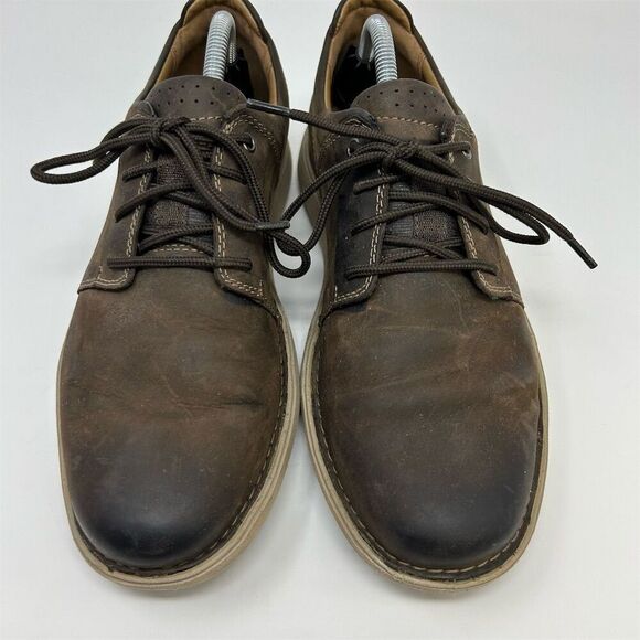 Clarks Men's Brown Leather Lace Up Casual Shoes Size 10 Comfort Quality - Picture 5 of 13